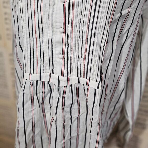 Joie Large Long Sleeve Striped Cotton Blend - Picture 3 of 9